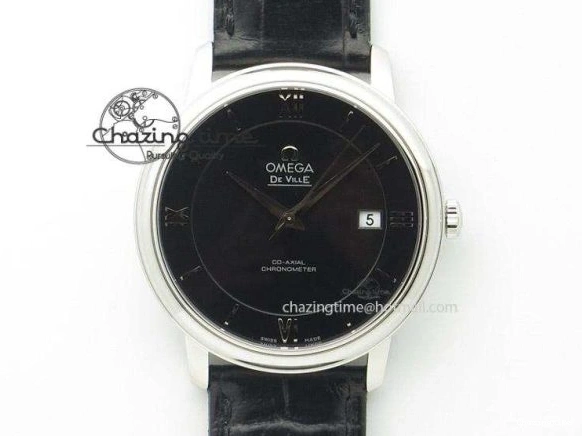 0316 De Ville Prestige Small Second TWF 1:1 Best Edition Black Dial on Black Leather Strap MIYOTA Resilient 8037